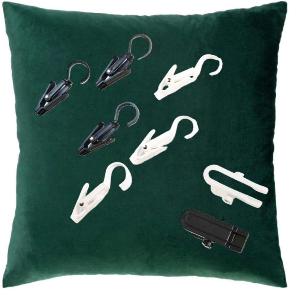 360-degree Multi-Functional Plastic Clip with Rotating Hooks. 6 pcs